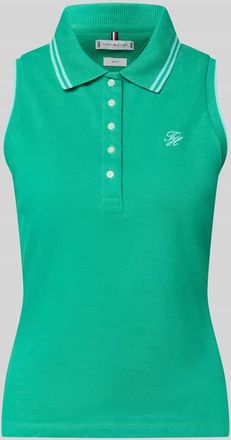 Tommy Hilfiger Slim Fit Poloshirt aus Baumwoll-Mix in Gruen, Gr&ouml;&szlig;e XL