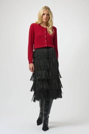 Joseph Ribkoff Pandora Pleated Pencil Midi Skirt In Black
