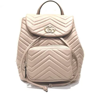Gucci Beige Leather Backpack (Pre-Owned)