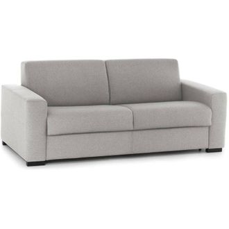 Talamo Italia Divano fisso 2 posti Azier, Sof&agrave; Soggiorno in tessuto imbottito, Braccioli standard, 100% Made in Italy, Cm 200x95h90, Grigio - Talamo Italia