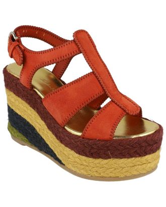 Ferragamo Renee Leather Wedge Espadrille