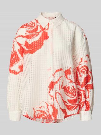 Essentiel Oversized Hemdbluse mit Hemdkragen Modell JORANGE in Weiss, Gr&ouml;&szlig;e L