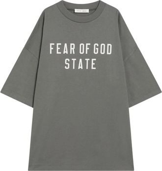 Fear of God T-Shirts, male, Green, L, 90s Fit T-Shirt