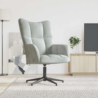 vidaXL Sill&oacute;n De Relax De Terciopelo Gris Claro Vidaxl