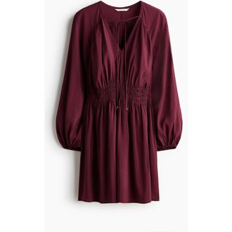 H&M Oversized Tunic Dress in Dark Red at Nordstrom, Size Xx-Large
