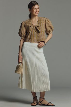 endless rose Pleated Knit Midi Skirt