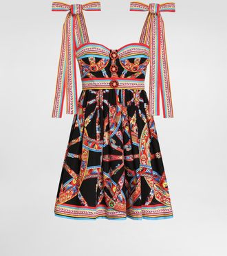 Dolce & Gabbana Carretto-print Poplin Dress - Woman Dresses Multi-colored 36