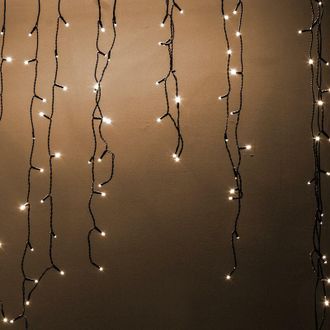 Vacchetti Cortina Luz 400 Led Plastico Blanco Calido Cm750