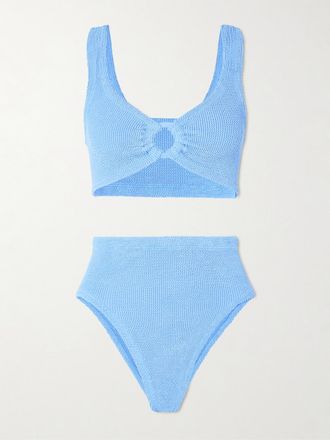 Hunza G Bikini In Seersucker Nadine - Blu
