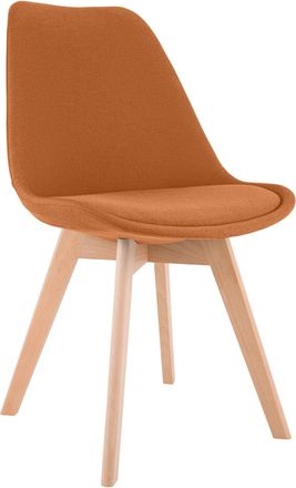 Clp Silla con asiento en tela naranja
