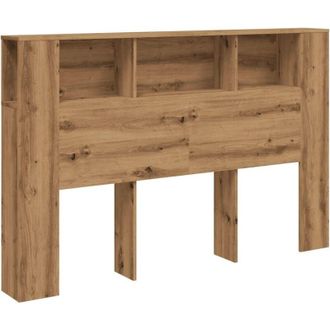 vidaXL Headboard Cabinet Artisan Oak 160x18.5x103.5 cm Engineered Wood Vidaxl