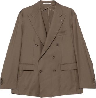 Tagliatore New York Double-Breasted Suit - Heren - Blazers - Bruin - XL - Wol - Jassen