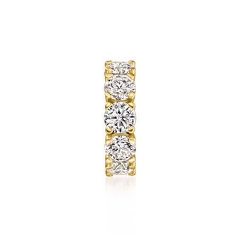 Ross-Simons Lab-Grown Diamond Bead Charm in 18kt Gold Over Sterling