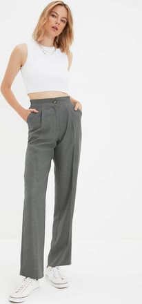 Trendyol Dames Maxi Hoge Taille Rechte Broek