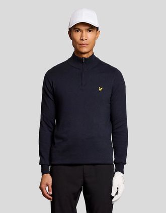 Lyle & Scott Lyle And Scott Mens Performance 1/4 Zip Jumper - Black - Size: 40