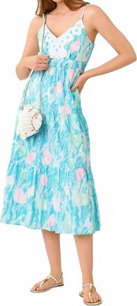 Lilly Pulitzer Zanna Midi Dress In Capri Blue Shelden