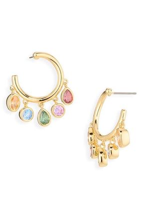 Swarovski Imber Mixed Cut Cubic Zirconia Hoop Earrings in Multi/gold at Nordstrom