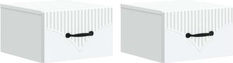 vidaXL Mesita De Noche De Pared 2 Uds. 34,5 X 33 X 20 Cm Vidaxl