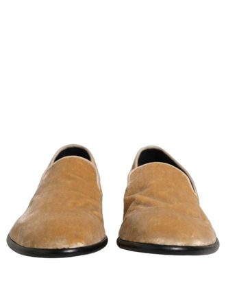 Dolce & Gabbana Suede Slip-On Loafers - Beige