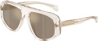 Moncler ME6035U AURON 30035A Mens Sunglasses White Size 57