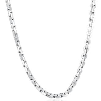 Pompeii3 Mens Round Cable 14k Gold (66gram) or Platinum (124gram) 6mm Link Chain Necklace 22