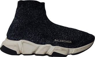 Balenciaga Womens Viscose Glitter Speed Trainer (Authentic Pre-Loved)