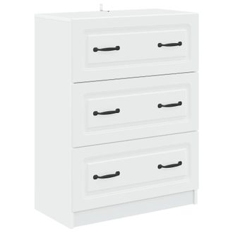 vidaXL Cajonera 66 X 34,5 X 87 Cm Madera De Ingenier&iacute;a Blanco Vidaxl