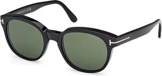 Tom Ford Mert Green Round Mens Sunglasses FT1180 01N 53