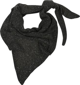 Faliero Sarti Risia Driehoekige Foulard - Dames - Wintersjaals - Grijs - ONE Size - Wol - Accessoires