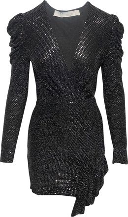 Iro Iro Sequin Mini Dress in Black Nylon