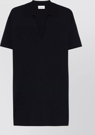Parosh mini t-shirt dress v-neck collar detail