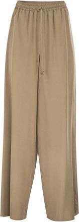 Max Mara Broeken, Dames, Beige, XS, Genero Wijde Broek