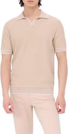 Bugatchi Tipped Johnny Collar Polo in Desert at Nordstrom Rack, Size Xx-Large
