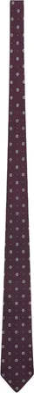 Saint Laurent Bordeaux Jacquard Pattern Tie