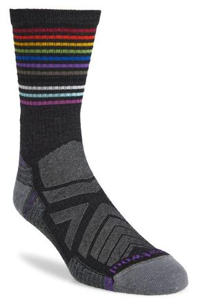Smartwool Hike Light Cushion Pride Crew Socks in Charcoal at Nordstrom, Size X-Large