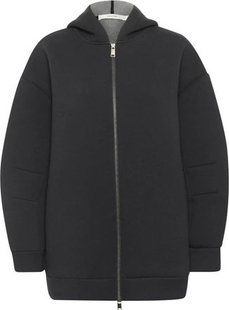 Gestuz Oversized Zwarte Hoodie Sweatshirt met Rits - Dames - Vesten met rits - Zwart - XS - Hoodies & sweatvesten