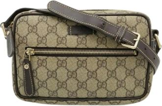 Gucci Pre-owned Cross Body Bags, female, Beige, Size: ONE SIZE Pre-owned Vintage Pochette Shoulder Bag