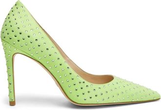 Stuart Weitzman Shine 100 Crystal Pump - Dames - Pumps - Groen - 36 EU - Leer - Schoenen