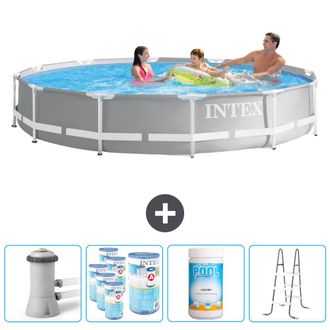 Intex Piscina Prism Frame Redonda - 366x76 Cm - 7-piezas Scb96
