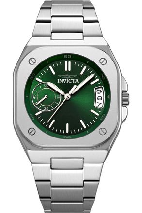 Invicta Cuadro 70658 Herenhorloge - Quartz Uurwerk - Metaal met Groene Wijzerplaat - 42 mm