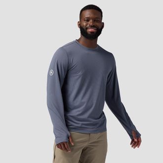 Backcountry Tahoe Sun Long-Sleeve Crew Shirt - Mens in Turbulence at Nordstrom, Size Xx-Large