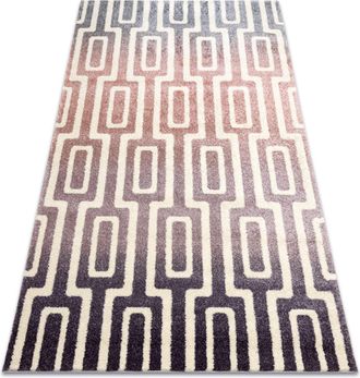 RugsX Rugsx - Alfombra Kake 25809657 Laberinto Moderno Violet / Rosado / Gris Purple 120x170 Cm