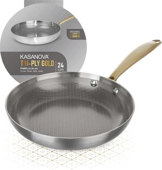 KASANOVA Padella 24 cm triplo strato Tri Ply - Gold
