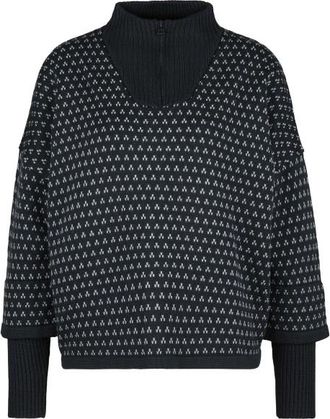 Stoic Heavy MerinoKnit MMXX.Norbotten Half Zip Merinopullover f&uuml;r Damen | schwarz