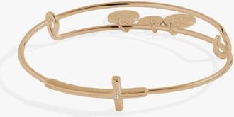 Alex and Ani Cross Inline Bangle in Gold at Nordstrom