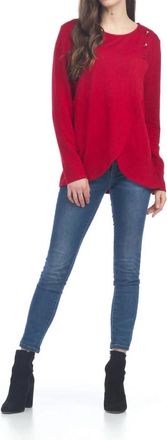 Papillon Crossover 3 Button Top In Red
