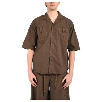 Andrea Ya'aqov 26Mwag22B-05 - male - Andrea Yaaqov - Short Sleeve Shirts - Brown - 2XL - Shirts
