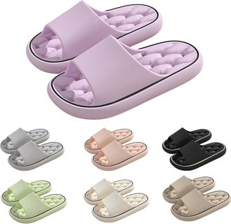 Generic Bathroom Slippers for Women Men - Quick Dry Non Slip Shower Slippers, Drainage Holes Footbed, Lightweight Waterproof House Sandals with EVA Sole Trave