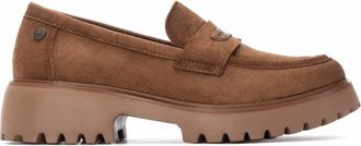 Refresh Womens Heeled Loafers In Khaki