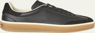 Loro Piana Mens Tennis Walk Leather Low-Top Sneakers